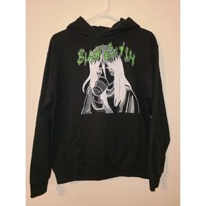 Billie Ellish teen's Graphic Hoodie Size Medium Long Sleeve Pullover Pockets (Q)